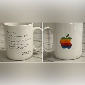 Apple Rainbow Xiamara Richards letter to Steve Jobs Coffee Mug RARE